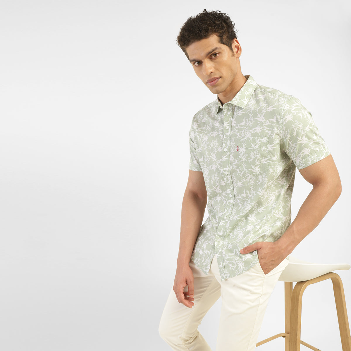 Men's All Over Printed Slim Fit Shirt