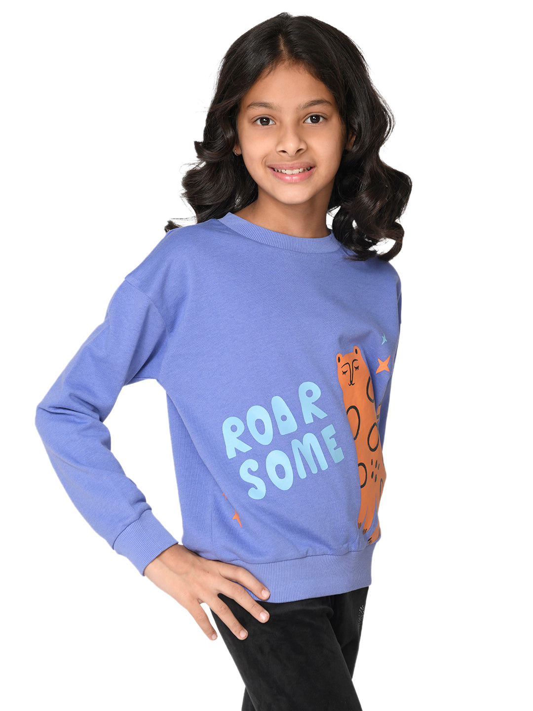 Girls Sweatshirt-Blue