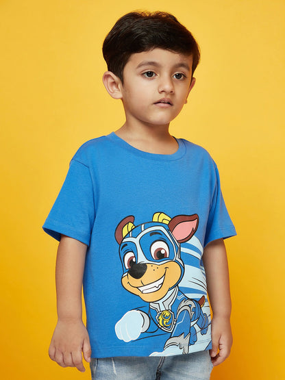 Boys Cotton Blue Paw Patrol Tshirt