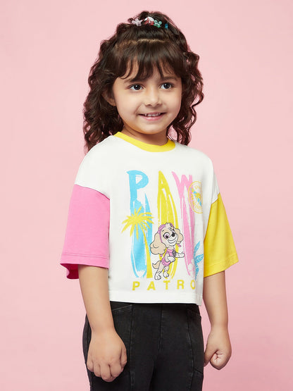 Girls White Paw Patrol Tshirt