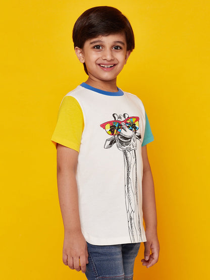 Kid Boys Camel Print Tshirt