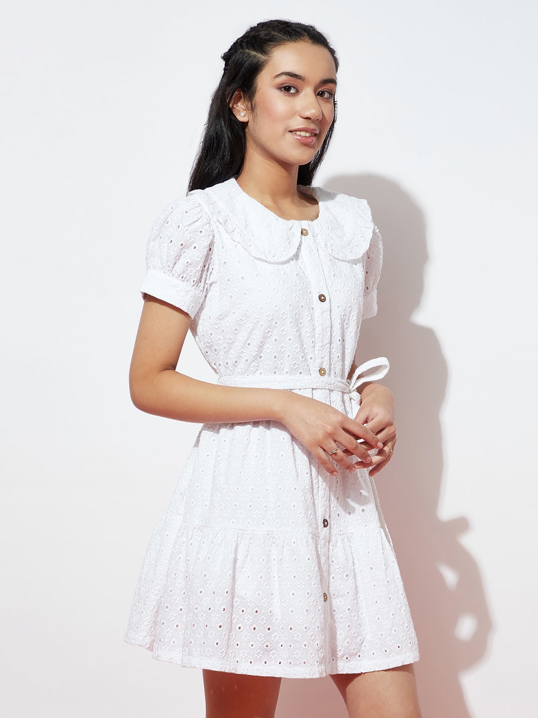 Girls Schiffili White Dress