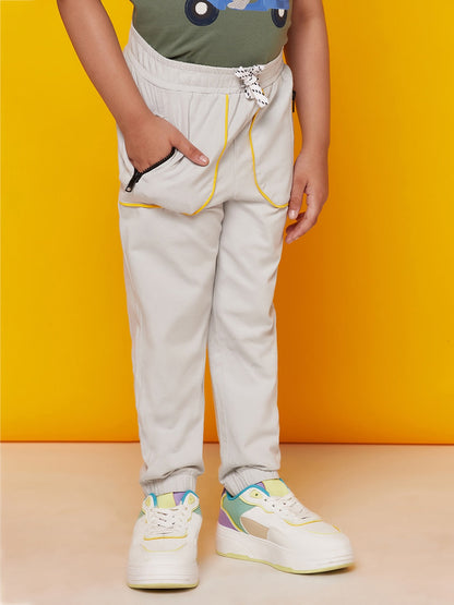 Kid Boys Zip Stretched Jogger