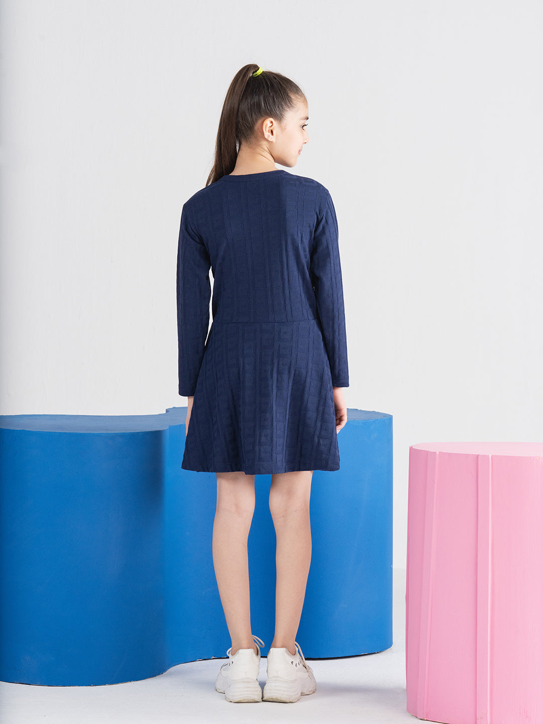 Jacquard G-Knit Navy Dress