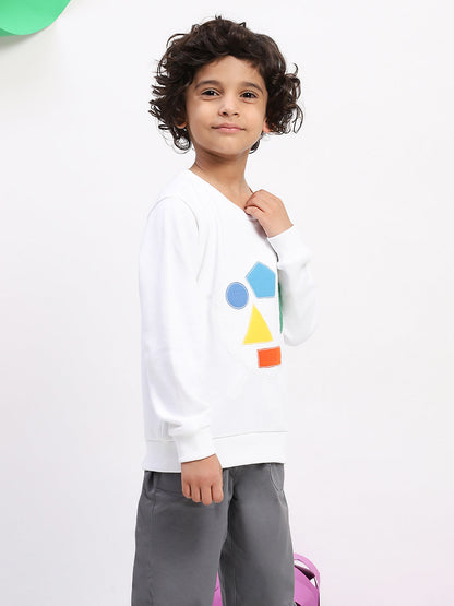 Spunkies Terry Cotton Blend Full Sleeve Graphic Sweatshirt for Boys