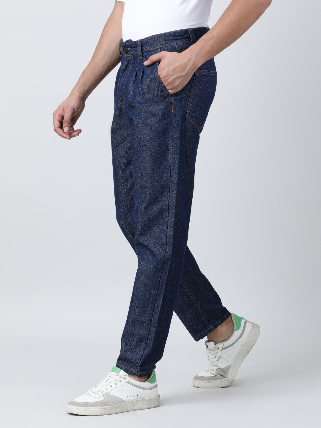 Mens comfy tapered fit denim trouser