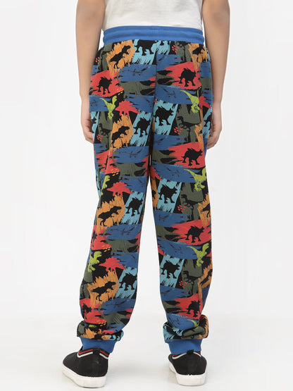 Organic Dinosaur Boy Jogger Blue