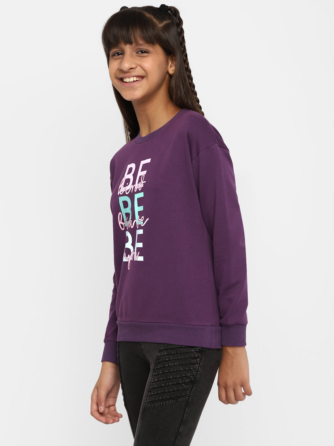 Girls-Be-Kind-Brave-You-Sweatshirt-Voilet