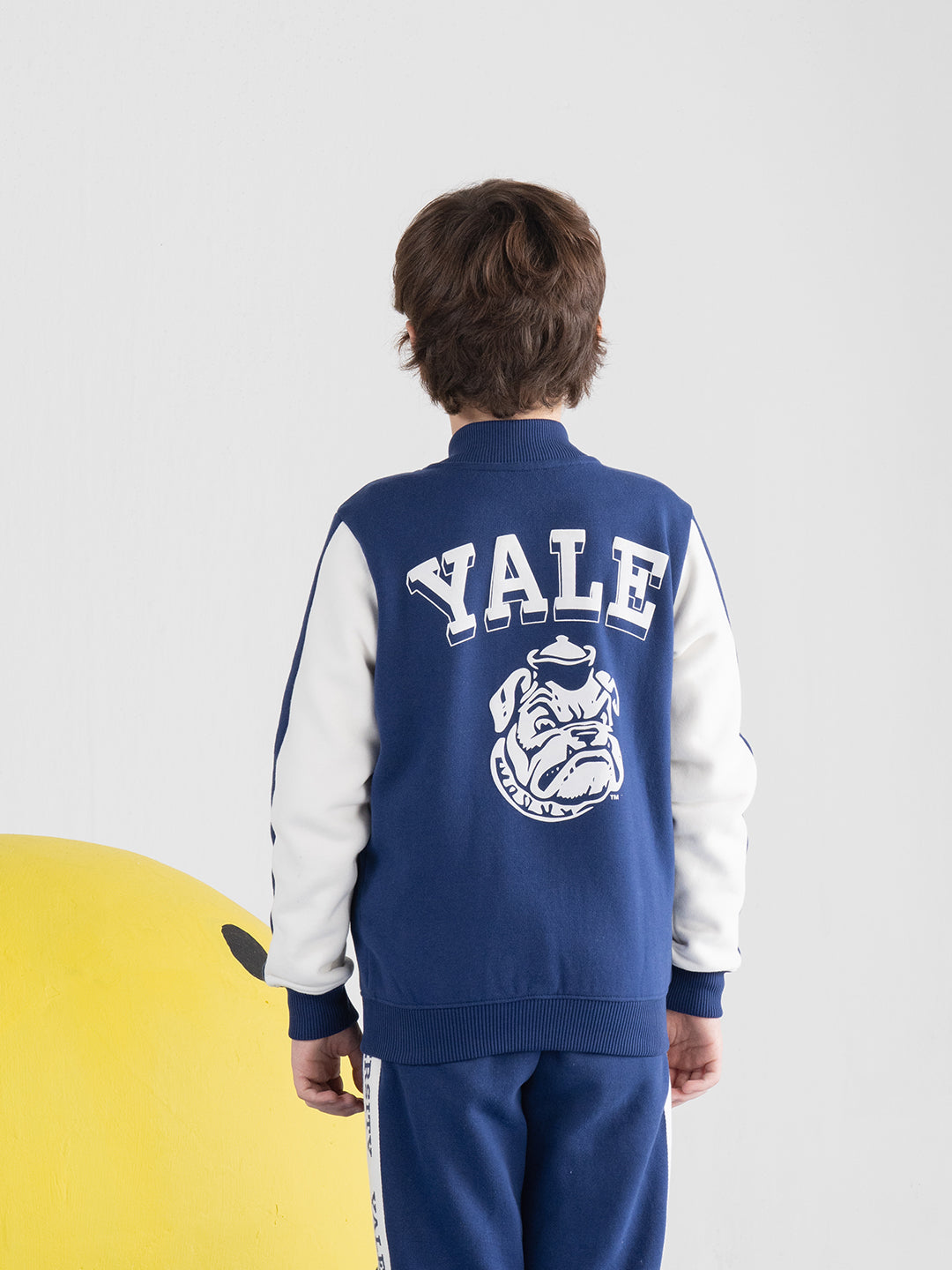 Navy Blue Yale Embroidered Jacket