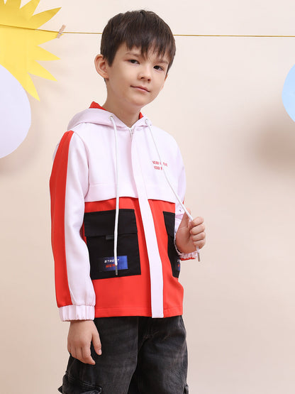 Boys' Stylish "Stay Active Stay Fit" Hooded Jacket