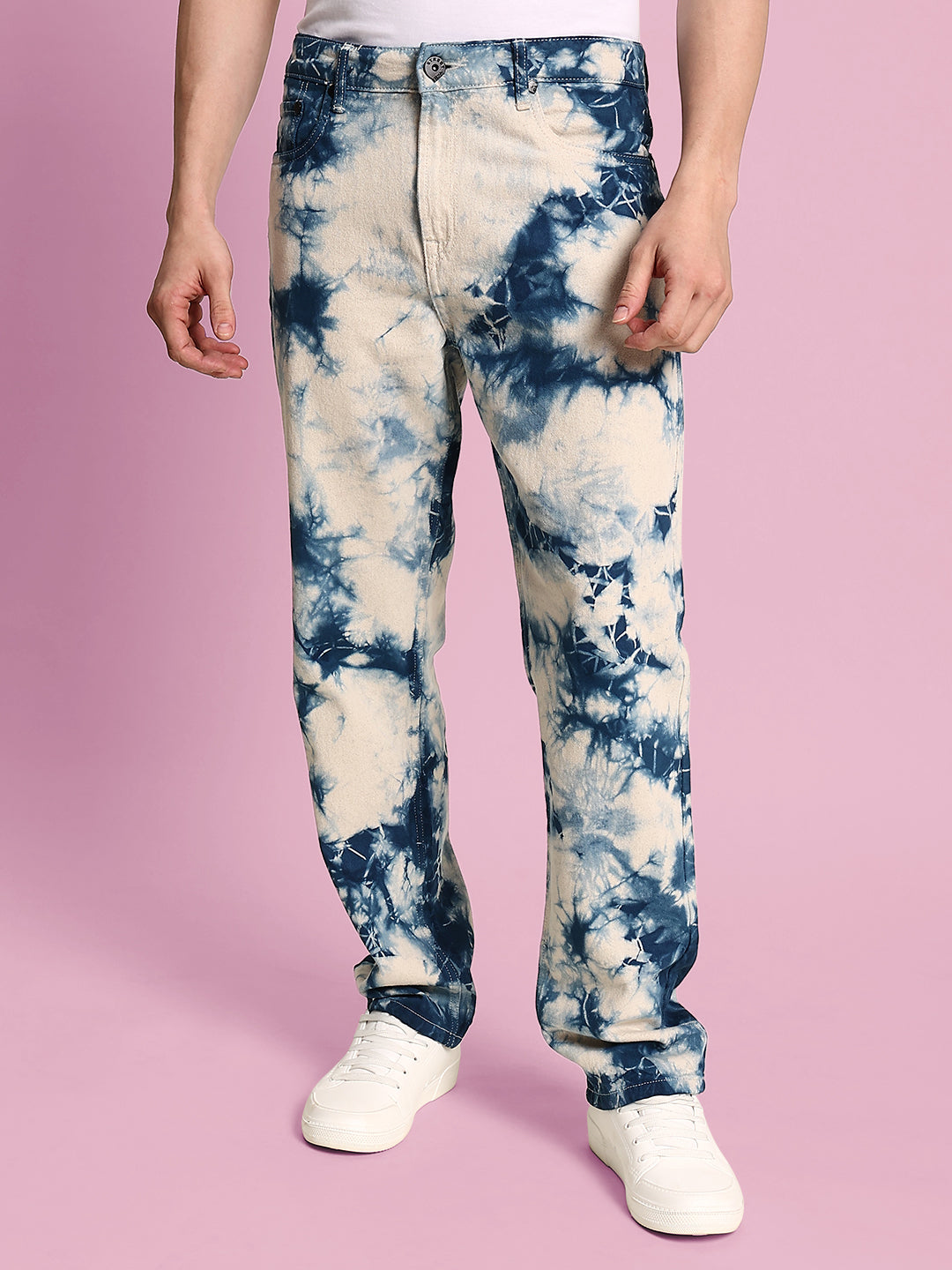 Men Off White/Blue The Straight Blast Jeans