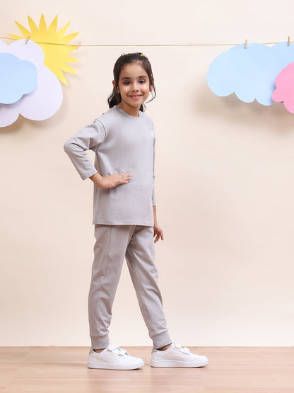 Unisex Grey Co-Ord Set for Kids