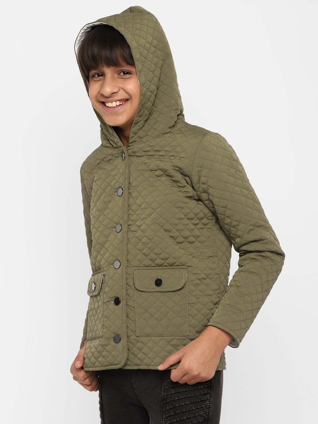 Girls-Full-Sleeve-Jacket-Olive