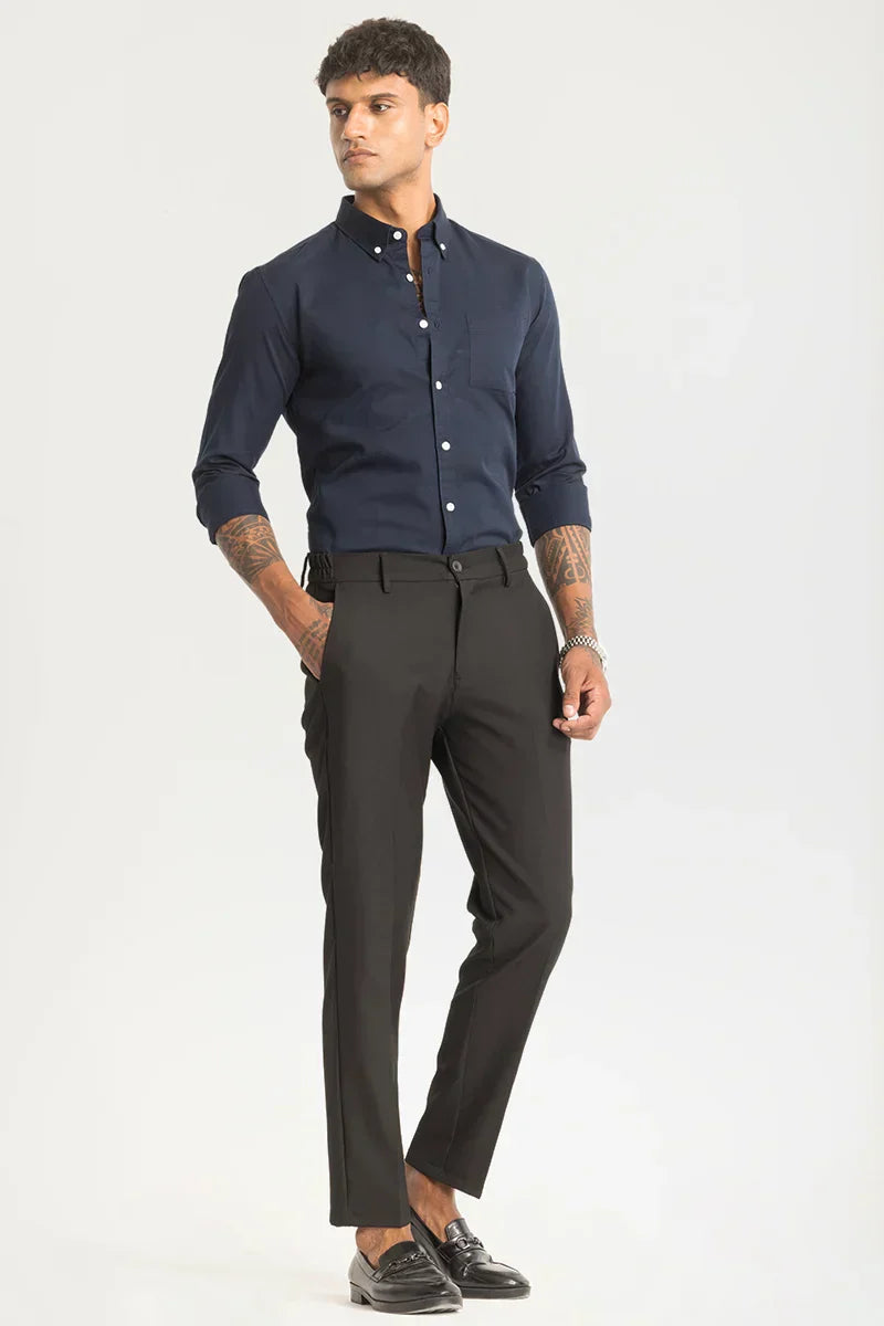 Black Slim Fit Stretch Trouser