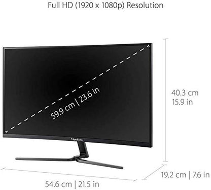 VIEWSONIC VX2458-C-Mhd 24 Inch FHD VA Panel 144Hz 1MS AMD Freesync Curved Gaming Monitor