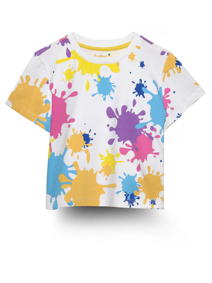 Funky Splash AOP Printed Girls Sets