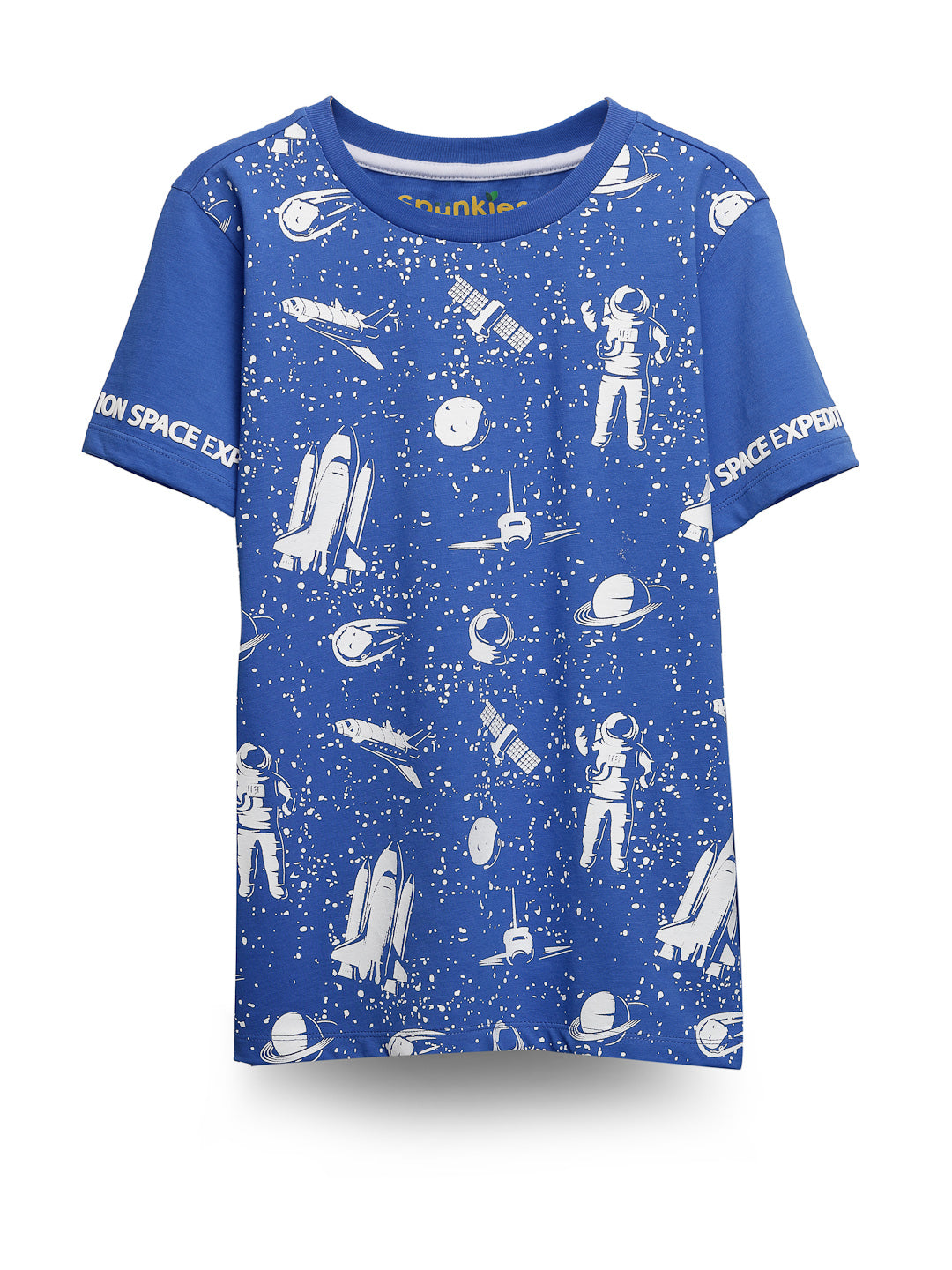 Cute boys blue space-printed sets