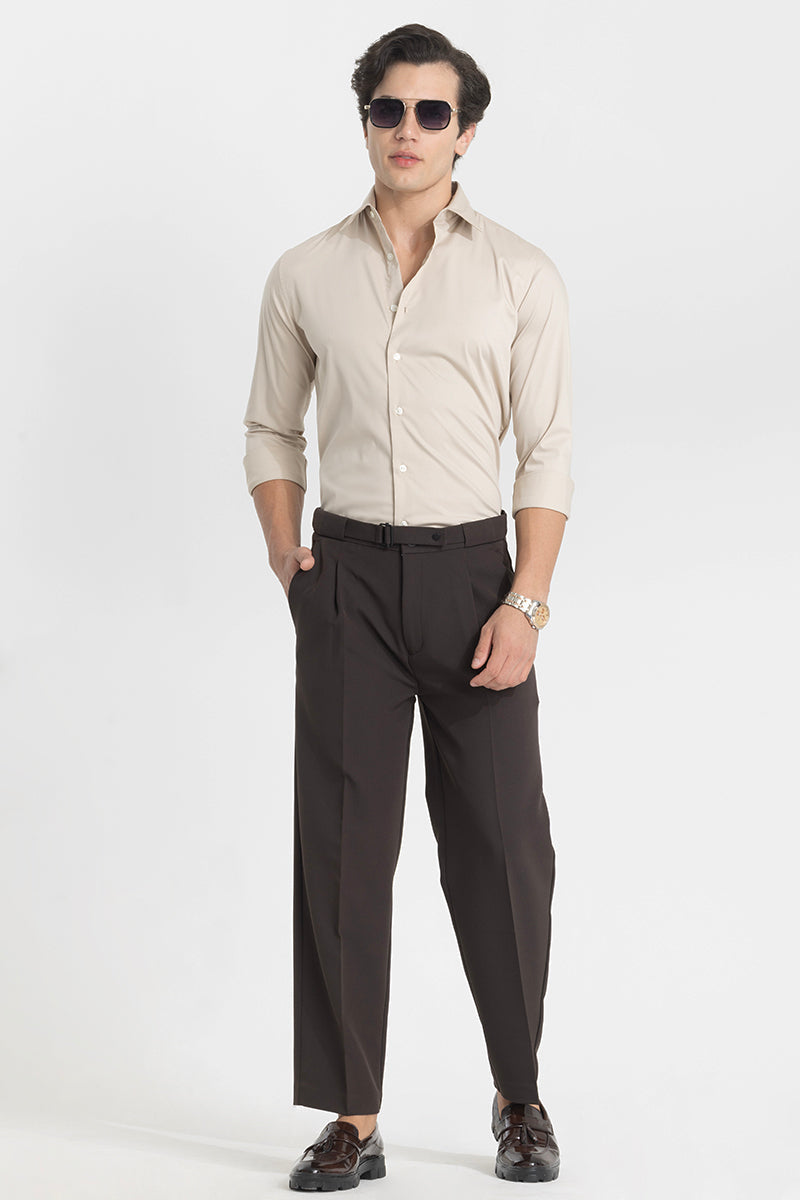 Dark Brown Korean Trousers