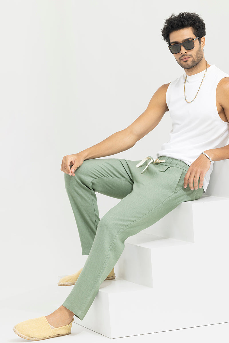 Ace Light Green Linen Pant