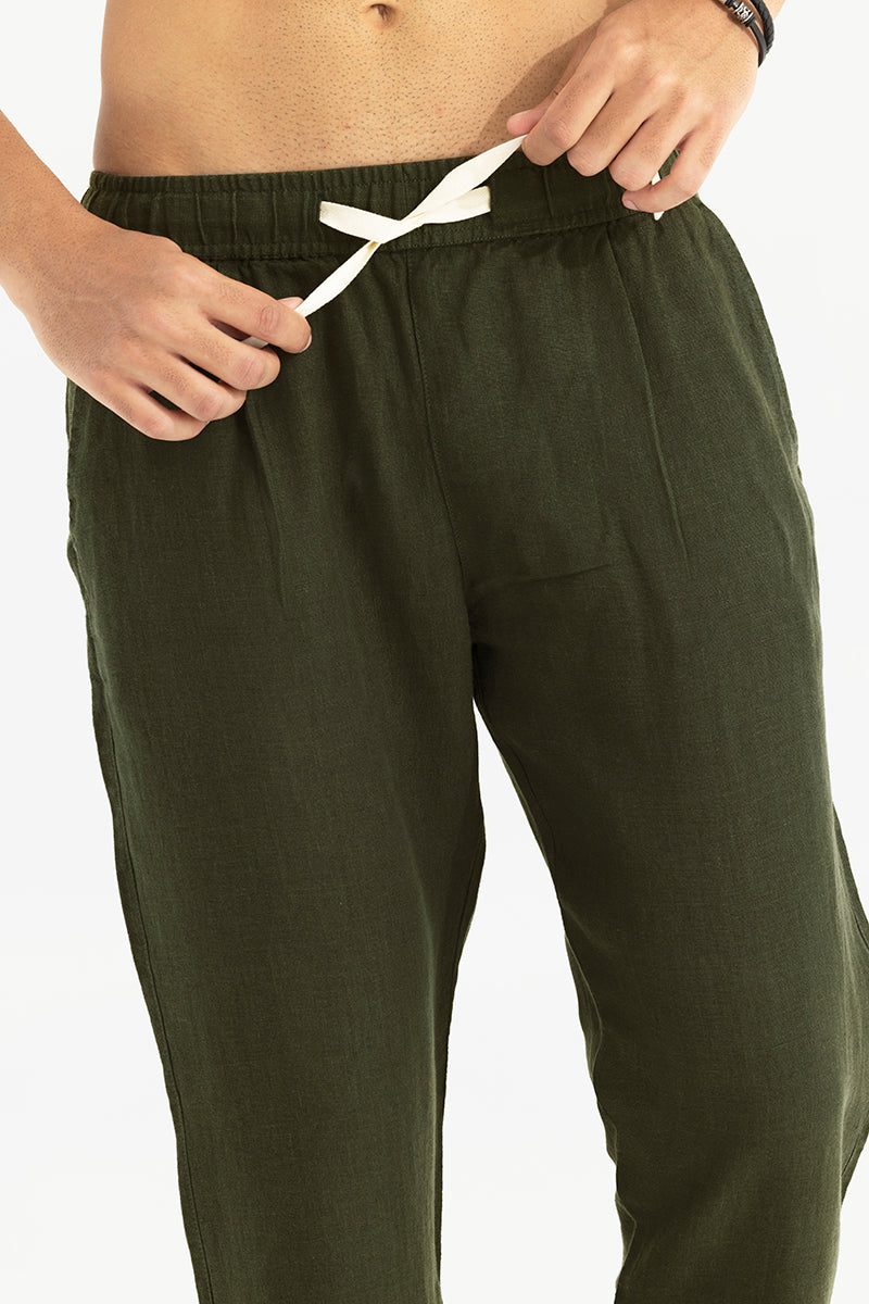 Ace Olive Linen Pant