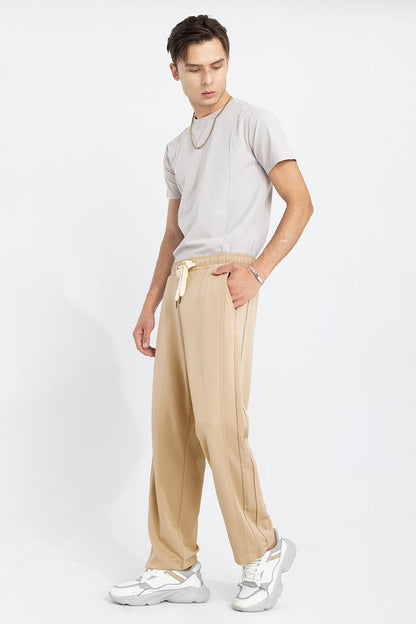 Waffle Knit Cream Relaxed Fit Pant