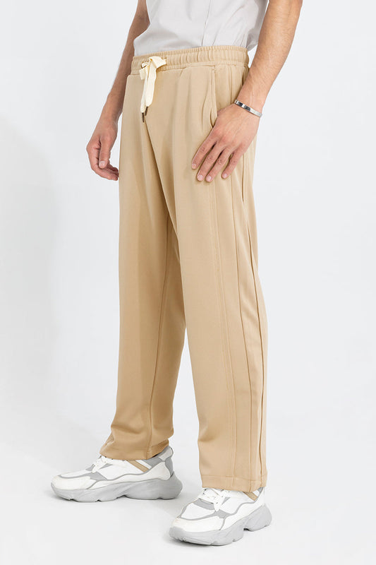 Waffle Knit Cream Relaxed Fit Pant