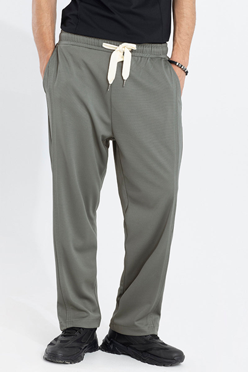 Waffle Knit Grey Relaxed Fit Pant