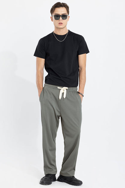 Waffle Knit Grey Relaxed Fit Pant