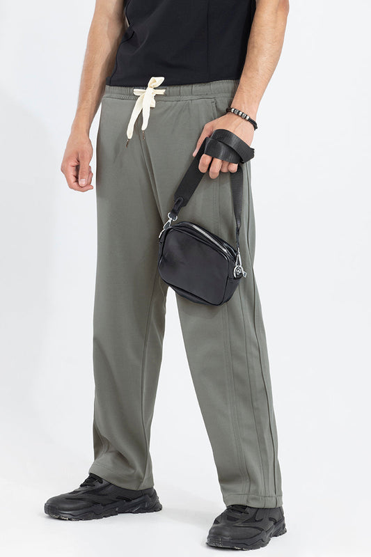 Waffle Knit Grey Relaxed Fit Pant