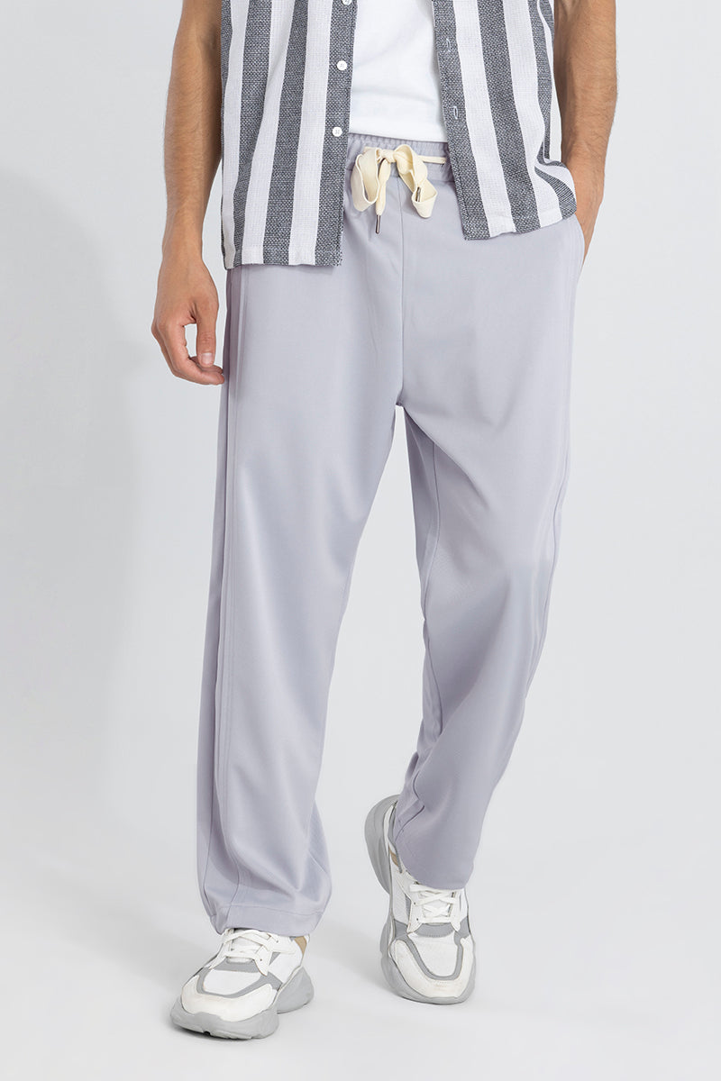 Waffle Knit Cadet Grey Relaxed Fit Pant