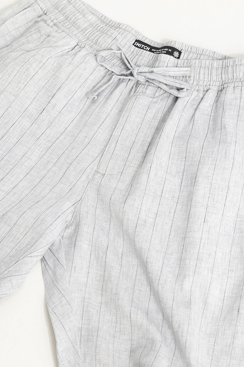 Aurabreeze Ash Grey Linen Pant