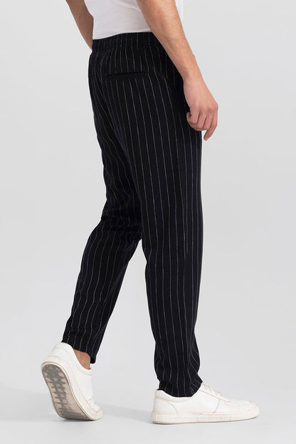 Aurabreeze Jet Black Linen Pant