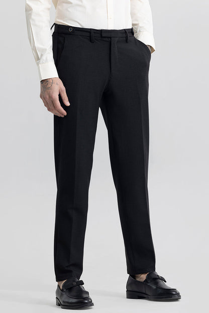 Extensive Waistband Black Trouser