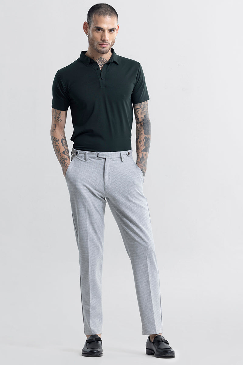 Extensive Waistband Ash Grey Trouser