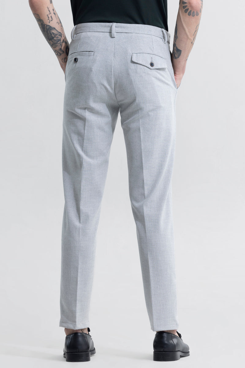 Extensive Waistband Ash Grey Trouser