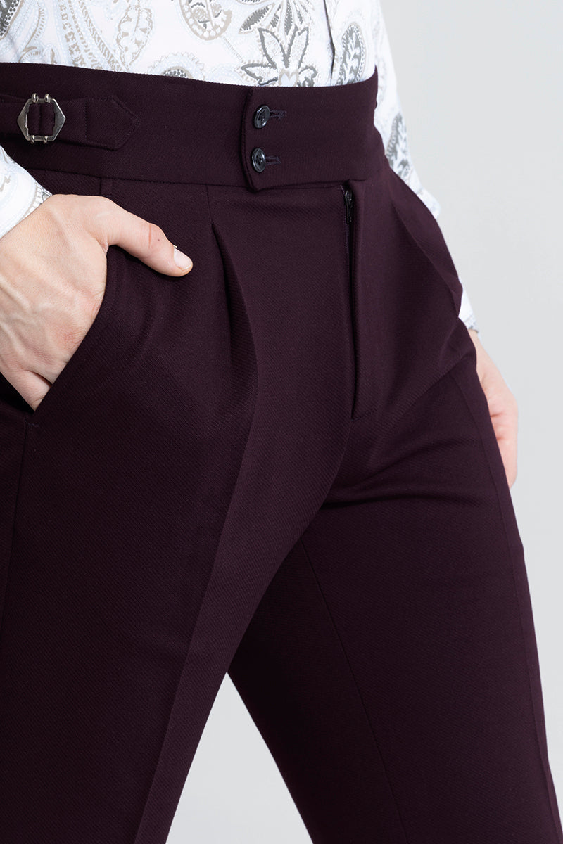 Dexterous Burgundy Gurkha Trouser