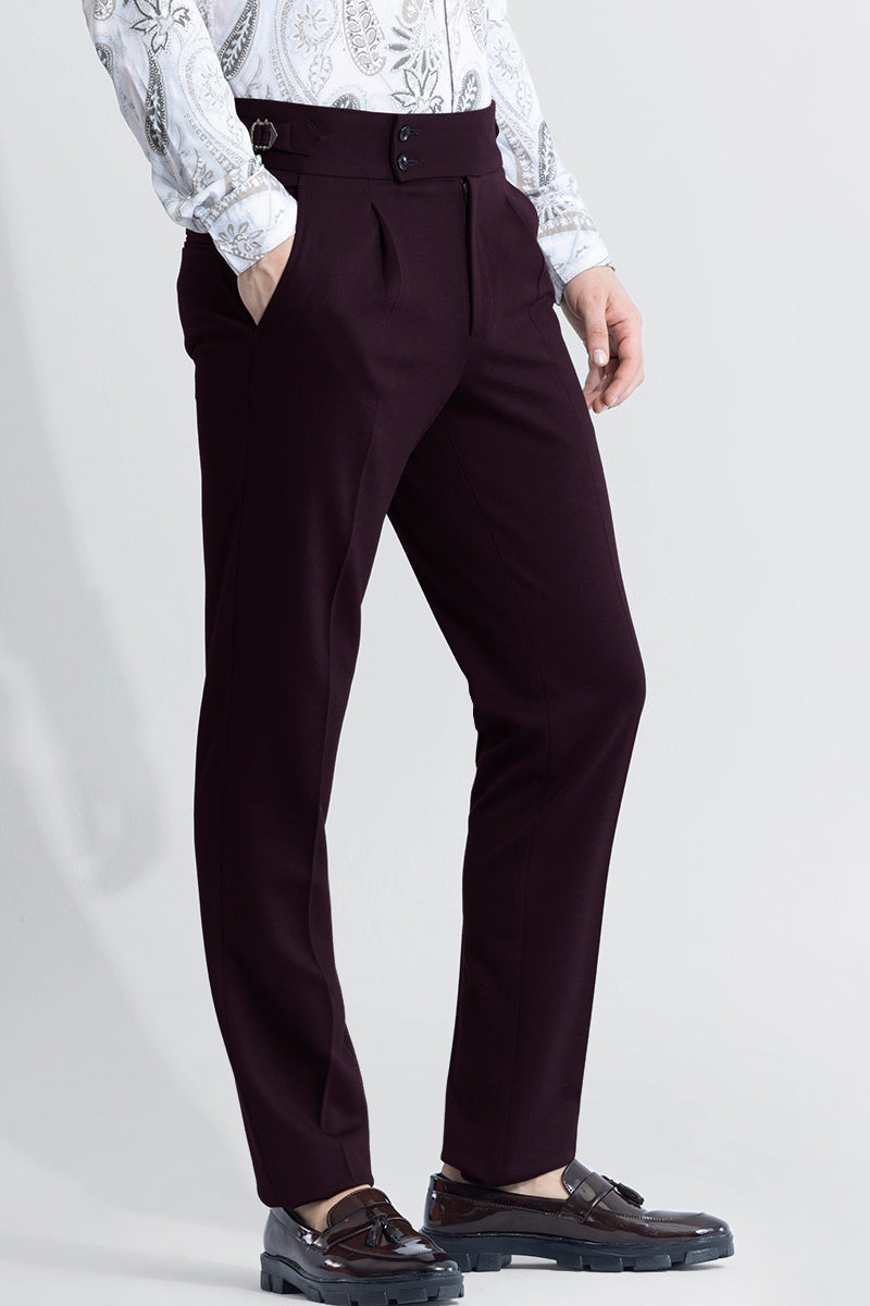 Dexterous Burgundy Gurkha Trouser