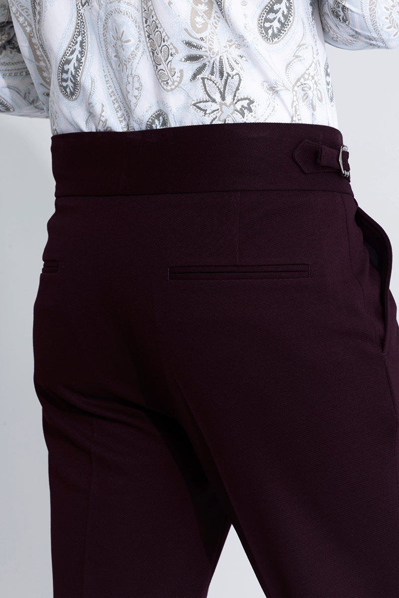 Dexterous Burgundy Gurkha Trouser