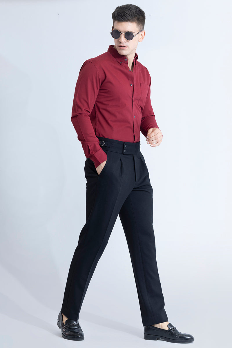 Dexterous Black Gurkha Trouser