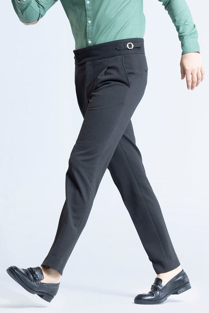 Dexterous Charcoal Black Gurkha Trouser