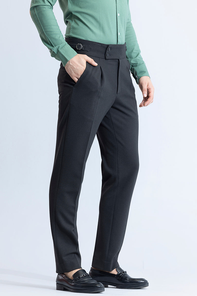 Dexterous Charcoal Black Gurkha Trouser