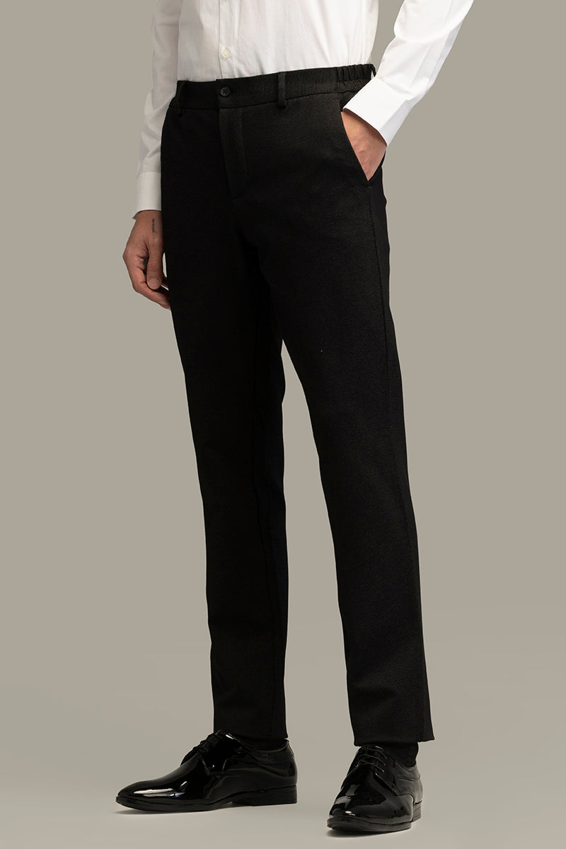 Classic Cut Black Suit Trouser