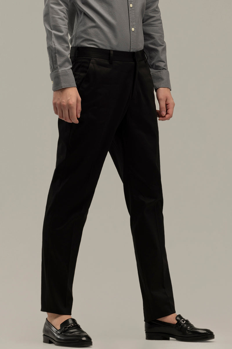 Elegant Gloss Black Trouser