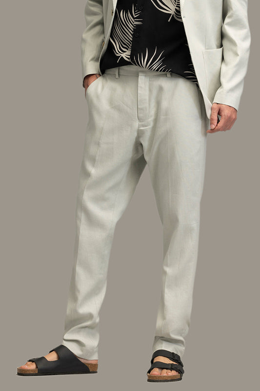 Urban Finesse Grey Linen Trouser