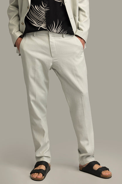 Urban Finesse Grey Linen Trouser