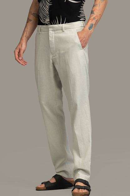 Urban Finesse Grey Linen Trouser