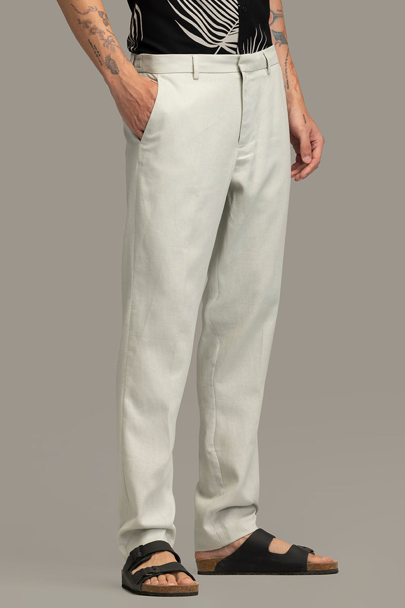 Urban Finesse Grey Linen Trouser