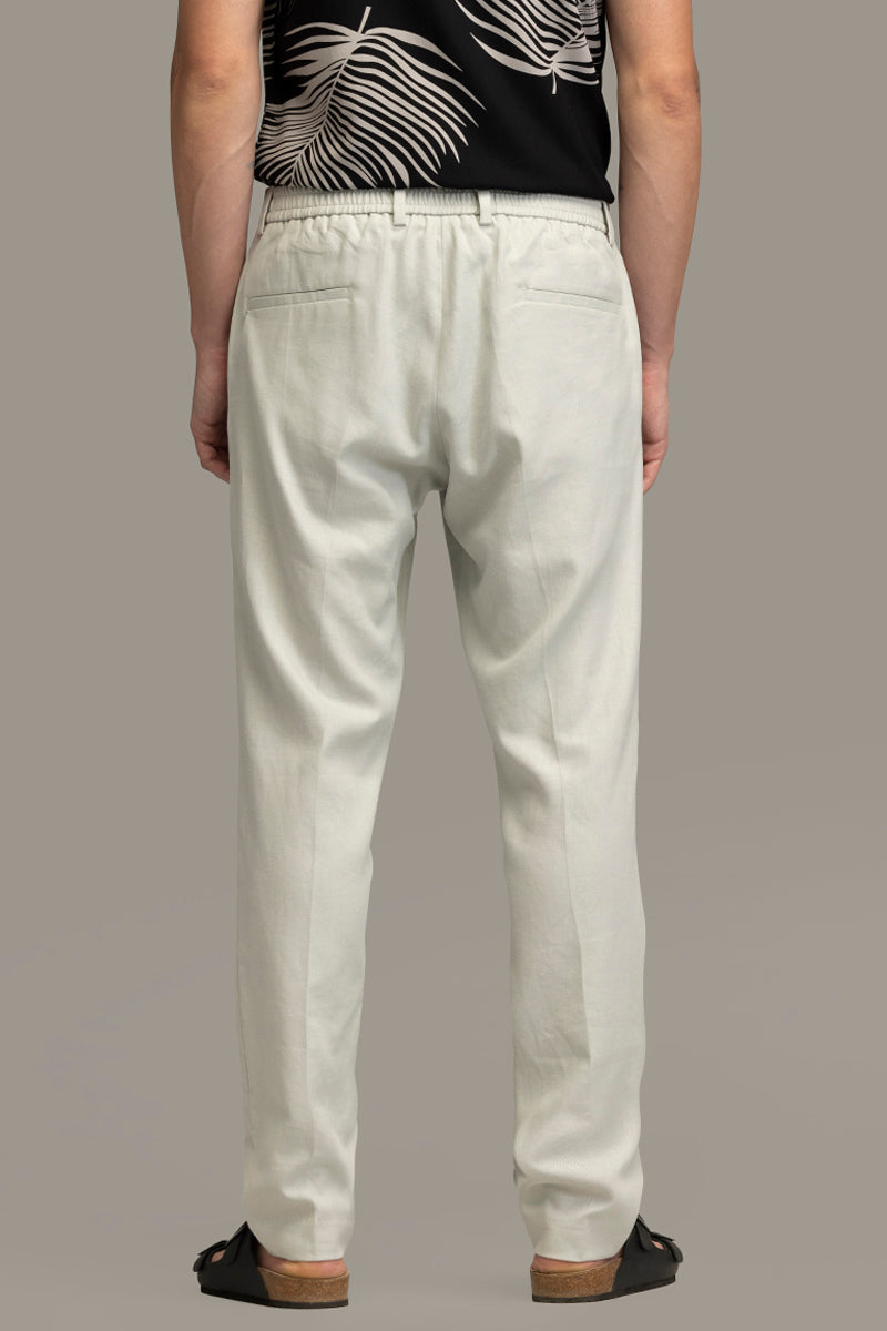 Urban Finesse Grey Linen Trouser