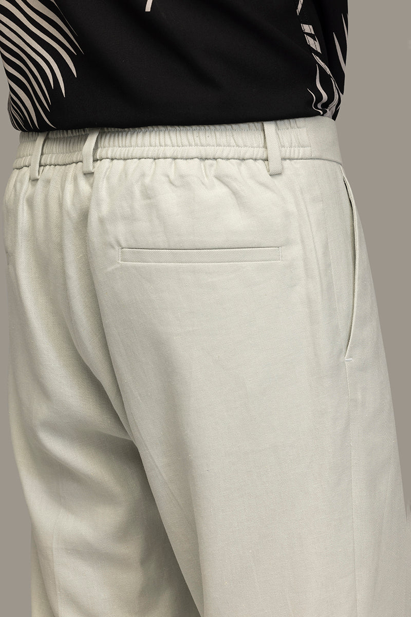 Urban Finesse Grey Linen Trouser