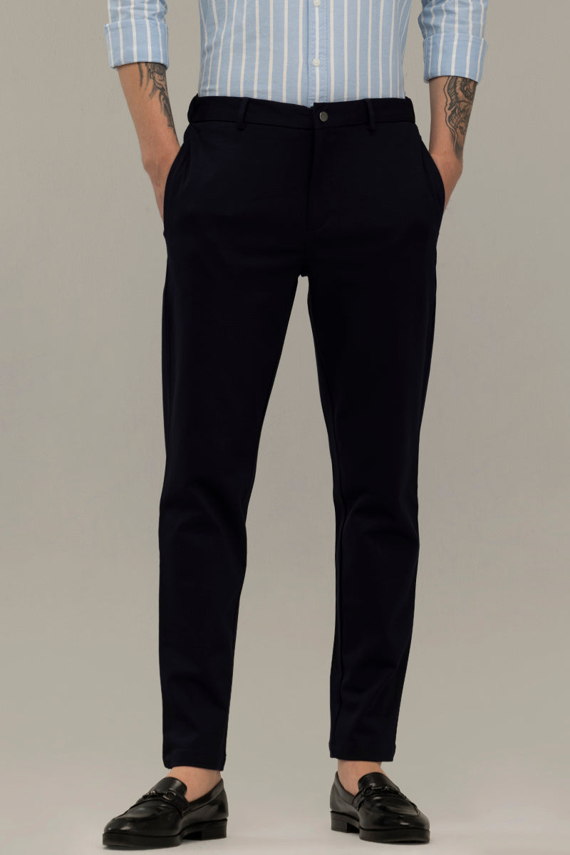 Formal Elegance Navy Trousers